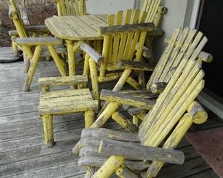 Adirondack table and chairs