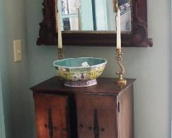 hall table and mirror