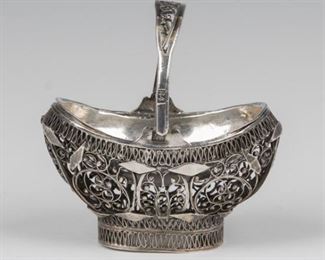 Sterling filigree Basket. ca. 1840