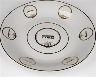 A LARGE SEDER PLATE BY LIMOGES. France