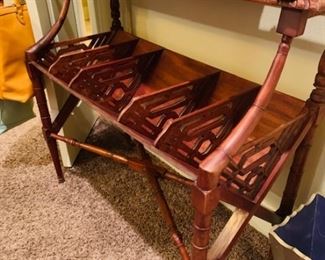 Mahogany Book Rack Console