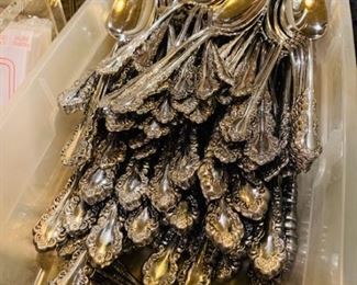 Large Set of Stainless Flatware