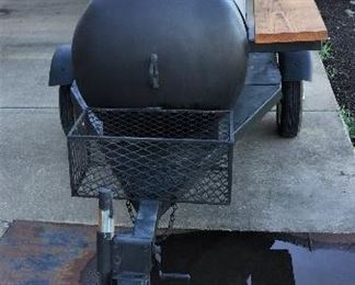BRAND NEW CUSTOM BUILT BBQ/SMOKER TRAILER.  JUST IN TIME FOR YOUR SUMMER FUN!