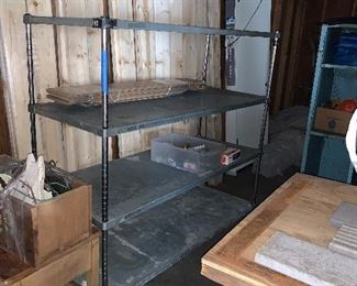This piece is a treasure. Industrial shelving unit on wheels! It’s  sturdy, authentic and would be amazing in your kitchen- dining room or just for strong storage in your garage.  This is a piece those that curate their home with industrial pieces will envy! 
