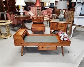 Link Taylor Pilgrim Pine 3 pc Solid Knotty Pine Coffee table with gray slate style insert, 2 different end tables 1 with  gray slate style insert       Sizes: Coffee: 4'W x 20"D x 21.5"H  End: 25"W x 24.75"D x 23"H End: 34" Wx 20"D x 28.25"H