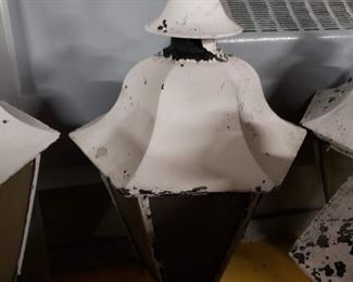 (7) Vintage large coach lanterns   Approx: 38"H x 22"diameter