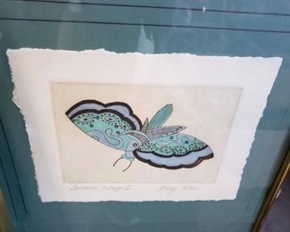 (3) Framed & Matted Tracy Wise Butterfly art 
