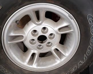 Goodyear Wrangler RT/S Tire with Rim Slightly used