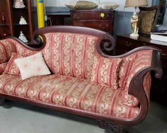 Antique Victorian Cleopatra Shabby Chic, French Provincial sofa & armchair 