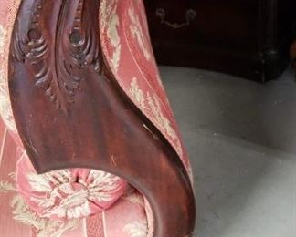 Antique Victorian Cleopatra Shabby Chic, French Provincial sofa & armchair 