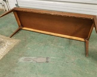 Mersman Mid Century Modern Wood Frame Wood Grain Laminate Top Coffee Table 53.5"W x 17.5"D x 15"H 