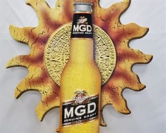 Mexican MGD Miller Genuine Draft Metal Sign 
