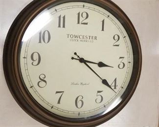 Towchester Clock Works Co Large Antique Brass Clock 
