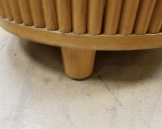 Round Blonde Wood  Barrel Table 20"Diameter x 20"H