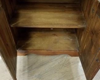 Solid Knotty Pine Microwave Small TV Cabinet with over shelf