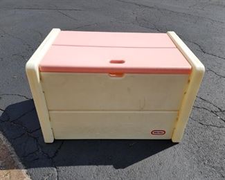Retired Little Tikes 3' Pink & White Poly Toybox 
