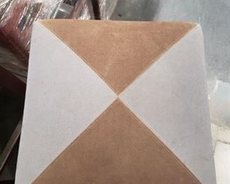 Gar Furniture Solid Cherry 31"H 2 toned gray & brown nova suede top square bar stools (9) Available 