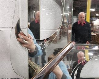 Gorgeous vintage 64"W x 44"H shadow box style mirror