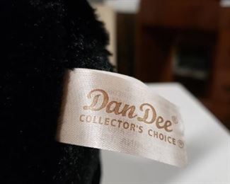 Dan Dee Collectors Choice "I Love You this Much" Black & White Plush Dog