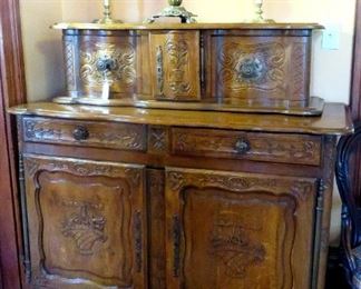 Outstanding 18th C. carved buffet.