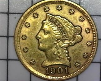 1901 2.5 gold coin