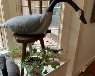 Antique Canvas Goose Decoy