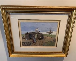 Egg Tempera "Pony Express Rider" by J Falter