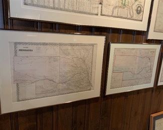 Antique Nebraska Territory and State Maps