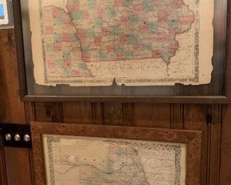 Antique Nebraska Territory and State Maps