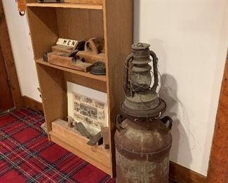 Antique Milk Container and Lantern