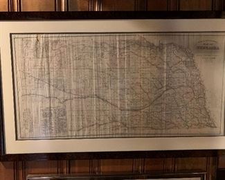 1885 Official Topographical Map of Nebraska