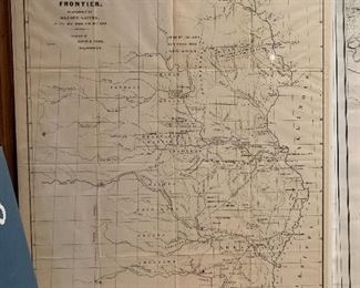 1838 US Western Defense Map for Indian Territories with Proposed Fort Locations