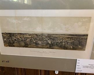 Hand Colored 1875 Panoramic of Omaha