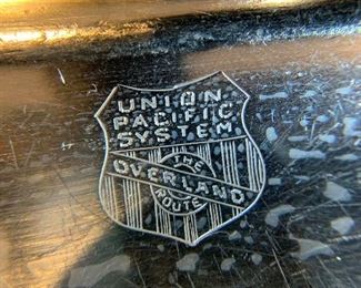 UNION PACIFIC Dinner Platters with UP Shield Stamp