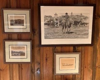 1910 North American Indian Photogravures by Edward S Curtis and Signed Limited Edition by Robert "Shoofly" Shufelt