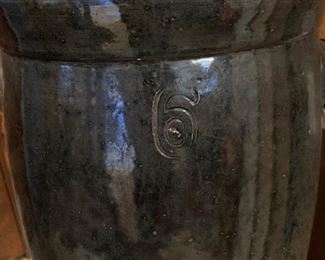 Antique 6 Butter Crock