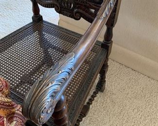 Antique KARPEN Barley Twist Dining Room Table Chairs