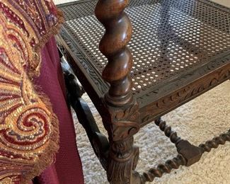 Antique KARPEN Barley Twist Dining Room Table Chairs