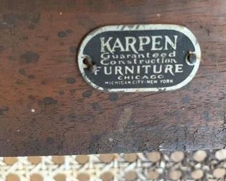 Antique KARPEN Barley Twist Dining Room Table Chairs