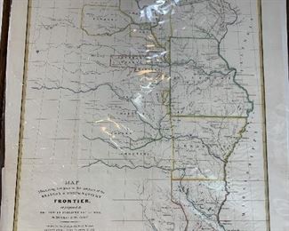 1837 SEC OF WAR Proposed Western and Northwestern Proposed Defense - Indian Territory Map