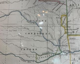 1837 SEC OF WAR Proposed Western and Northwestern Proposed Defense - Indian Territory Map