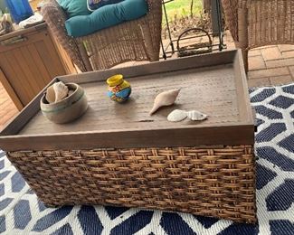 Wicker Coffee Table / Storage