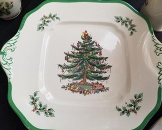 Spode Christmas Tree serving plate, part of a larger