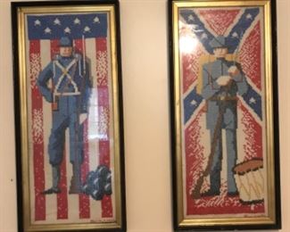 Hand made soldier needlepoint