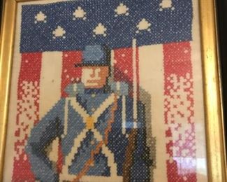 Needlepoint approx 2 feet tall 