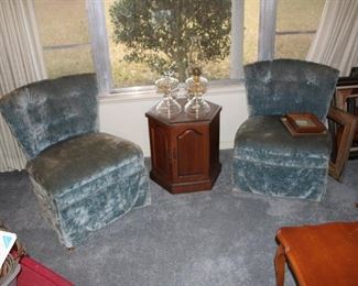 velvet chairs