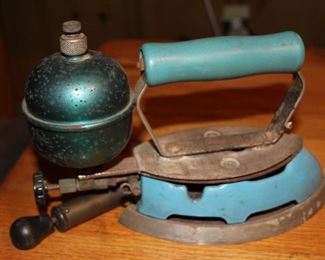 30's Coleman gas iron, with pump