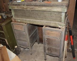 pair of drawers; tool chest on top
