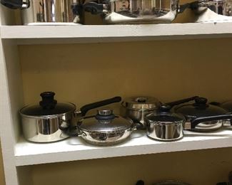 Large Collection of Ultrex Cook Ware
Stainless Steel Pressure Cooker to Every Size of Skillet & Sauce Pan you can Imagine