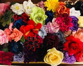 Large Collection of Beautiful Vintage  Lapel Flowers! Great Accent for Purses Also!!!